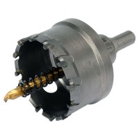 Свердло коронка по металу TCT YATO: Ø55 x 103 мм, товщ. до 25мм, з напрямним, 6-гран. хвост 3/8" [6]