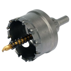 Свердло коронка по металу TCT YATO: Ø55 x 103 мм, товщ. до 25мм, з напрямним, 6-гран. хвост 3/8" [6]