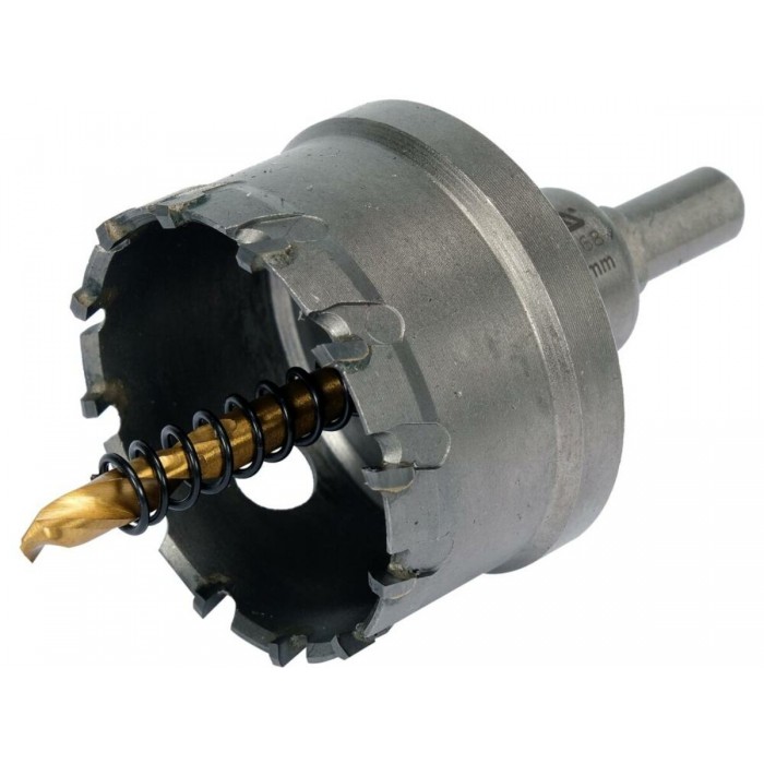 Свердло коронка по металу TCT YATO: Ø55 x 103 мм, товщ. до 25мм, з напрямним, 6-гран. хвост 3/8" [6]