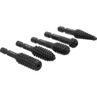 Набір фрез рашпільних різної форми по дереву YATO з 6-гран. шпінделем 1/4", Ø= 12 мм, 5 шт. [50]