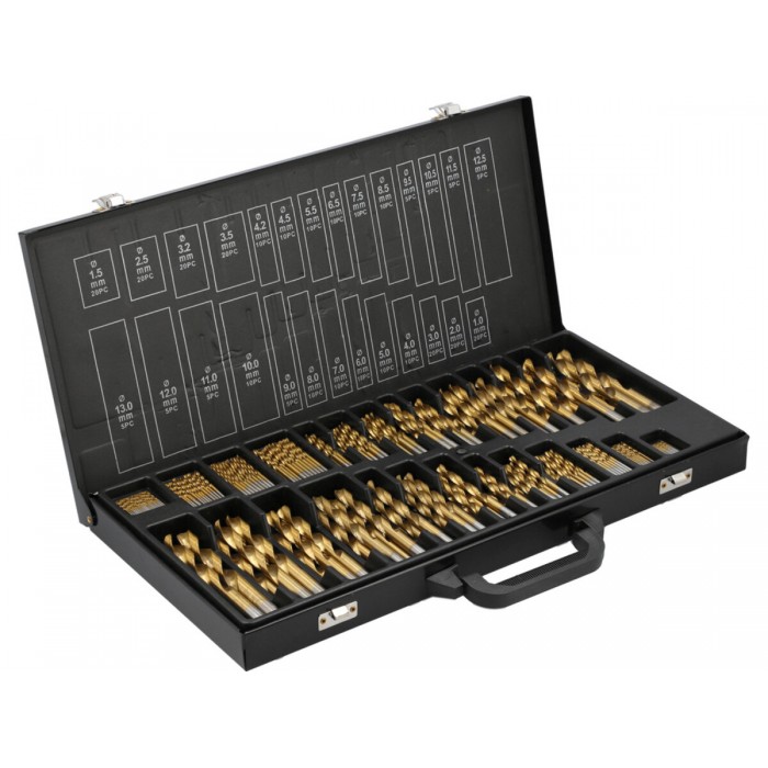 Свердла по металу YATO: HSS, Ø= 1-13 мм. покриті титаном у футлярі, 300 шт. [4]