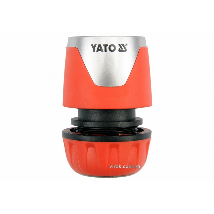 Муфта швидкоз'ємна YATO для водяного шланга 1/2" /ABS/ (БЛІСТЕР) [12/120]