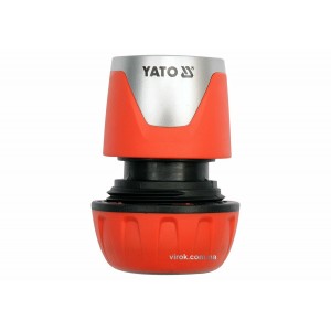 Муфта швидкоз'ємна YATO з водо-стопом для водяного шланга 3/4" /ABS/ (БЛІСТЕР) [12/120]