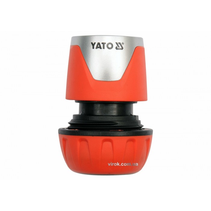 Муфта швидкоз'ємна YATO з водо-стопом для водяного шланга 3/4" /ABS/ (БЛІСТЕР) [12/120]