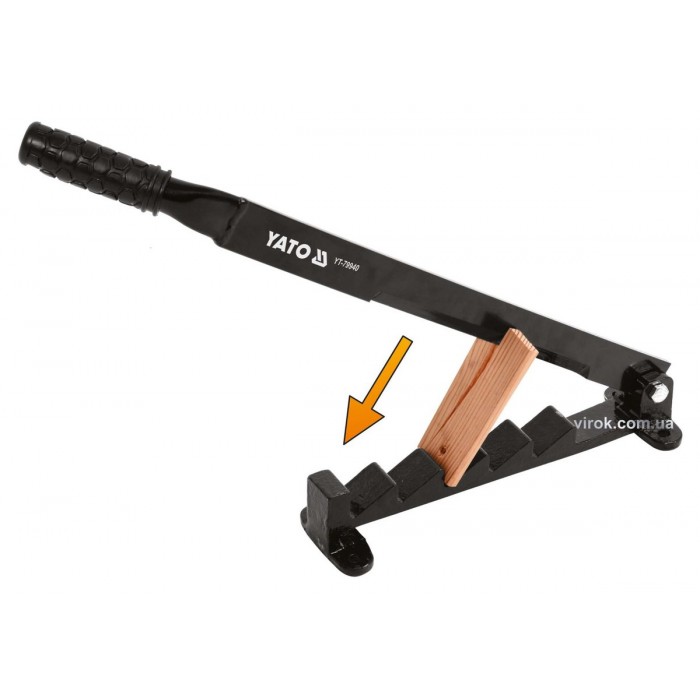 Дровокол ручний YATO : ніж- 680 х 8 мм, станина- 355 х 40 мм, лезо- 270 мм [4]