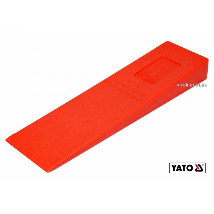 Клин для розколювання дерев пластиковий YATO : 300 x 85 x 35 мм, 430 г [20/40]
