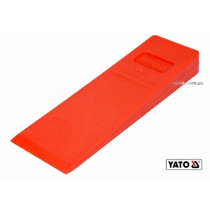 Клин для розколювання дерев пластиковий YATO : 245 x 85 x 30 мм, 315 г [20/40]