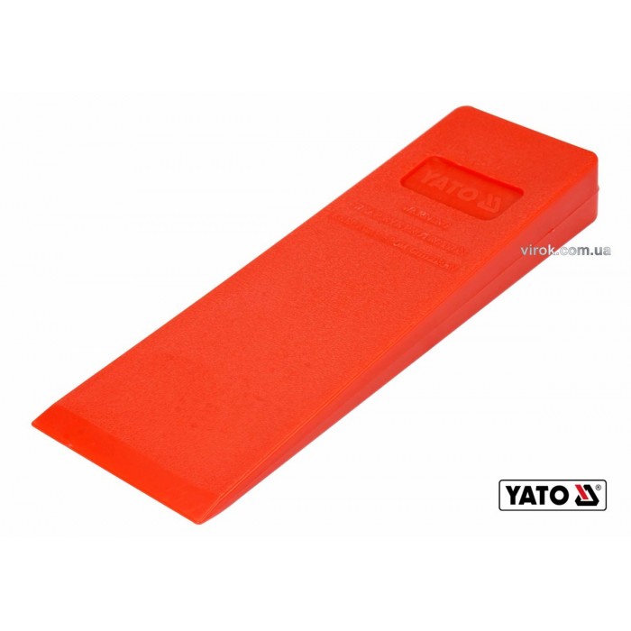 Клин для розколювання дерев пластиковий YATO : 245 x 85 x 30 мм, 315 г [20/40]