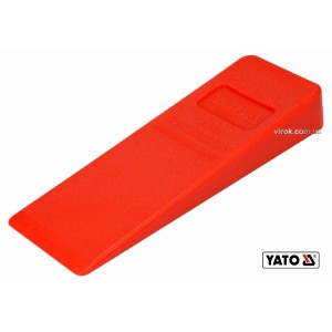 Клин для розколювання дерев пластиковий YATO : 205 x 72 x 30 мм, 220 г [20/40]