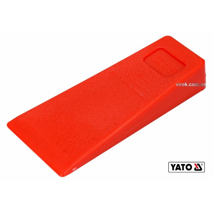 Клин для розколювання дерев пластиковий YATO : 136 x 65 x 25 мм, 95 г [50/100]