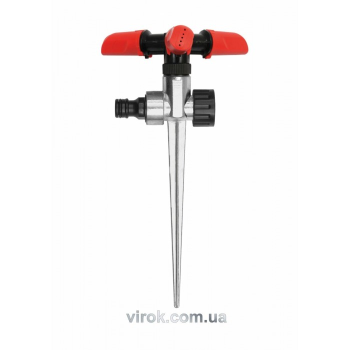 Зрошувач обертовий 3-сторонній YATO на кілку, до шлангу 1/2", межа дії- 12 м, ABS-пластик +цинк [48]