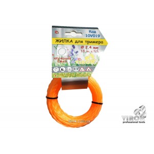 Жилка для тримера "Кручений ОВАЛ" TM VIROK : Ø= 2.7 мм, l= 15 м