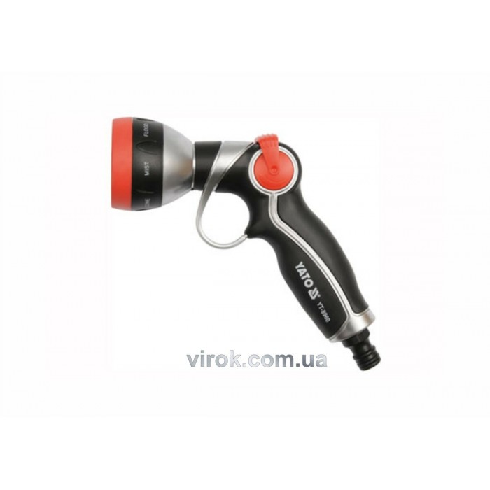 Пістолет зрошув. з насадкою 7-позиц. на шланг YATO: Ø=1/2" [12/48]