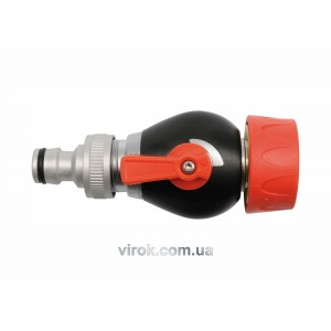 Розподілювач води 1-оканал. YATO з вентилем на шланг d= 1/2" / ABS / алюміній [12/48]