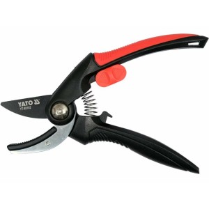 Сікатор з округленими лезами з ковадлом YATO: до гілок Ø= 20 мм, L= 208 мм [12/48]