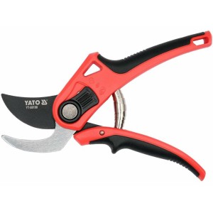 Сікатор з округленими лезами YATO: з регуляцією розводу лез до гілок Ø=12 і 20 мм, L= 208 мм [12/48]