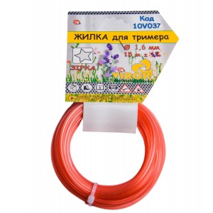 Жилка для тримера "ЗІРКА" TM VIROK : Ø= 1,6 мм, l= 15 м