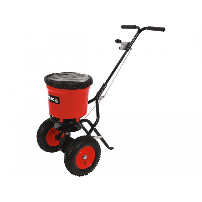 Сівалка і розкидач на 2-х колесах ротаційна YATO бункер- 23 л макс. вага- 25кг зона дії- 3,05-3,66 м