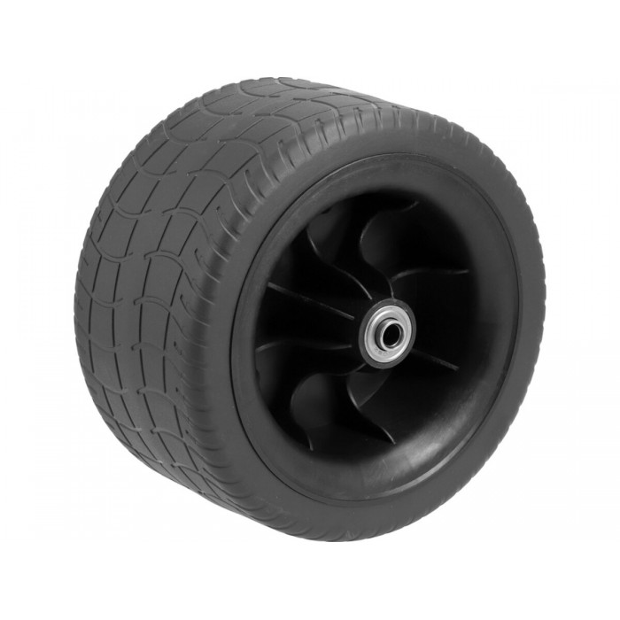 Колесо до транспортувального візка YT-86950 YATO: з ПВХ, Ø=170мм W= 100мм, вісь Ø= 8 мм l=120мм [12]