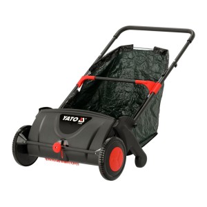 Збирач трави і листя з ручним приводом YATO: на 2 колесах, робоча зона- 53 см, 4 щітки, кошик- 100 л