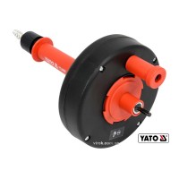 Трос для очищення каналізаційних труб на бобіні YATO : Ø= 6 мм, l= 6 м, з шпінделем до дрилі [12/72]