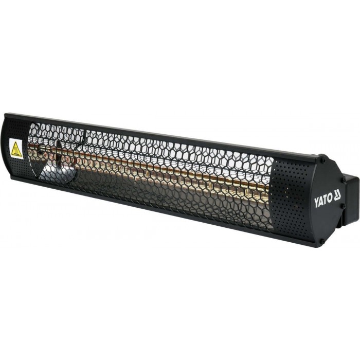 Обігрівач інфрачервоний кварцовий YATO, ел.-мереж- 230 В, 2000 Вт, діапазон- 12-18м² [6]