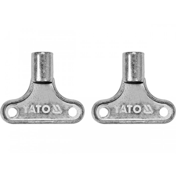 Ключі до кранів у водяних обігрівачах YATO, квадр.- 5х5 мм, 30х35 мм, 2 шт.[24/144]