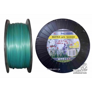 Жилка для тримера "ЗІРКА" TM VIROK : Ø= 2.7 мм, l= 350 м (бобіна)