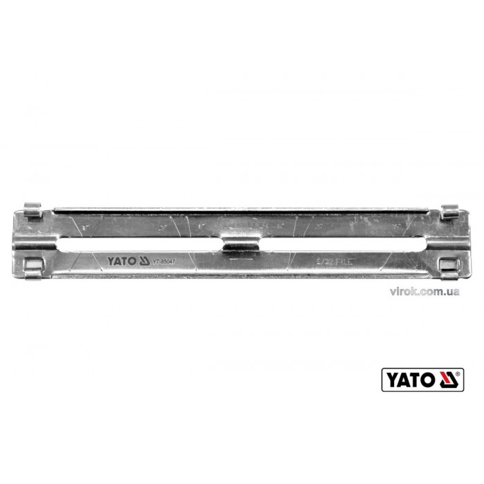 Направляюча до напильника YT-85025 YATO : Ø=4 мм, 190х30 мм, під кути 10°,25°,30°,35°, кліпс(DW)