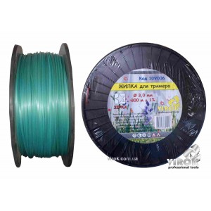 Жилка для тримера "ЗІРКА" TM VIROK : Ø= 3.0 мм, l= 300 м (бобіна)