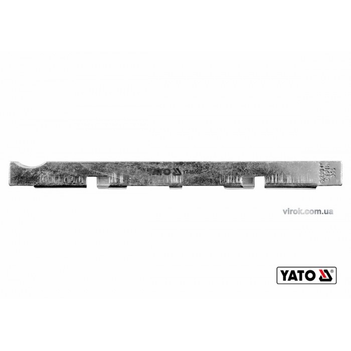 Шаблон для заточ. обмеж. глибини зубів ланцюгів YATO 170х10х1 мм, глиб.-0.65, 0.75 мм, кут 35°(DW)