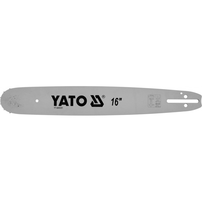 Шина для пили YATO l= 16"/ 40 см (66 ланок) Кількість зубів -12.для ланцюгів YT-84942, YT-84963 [20]