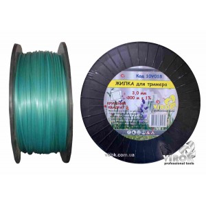 Жилка для тримера "Кручений КВАДРАТ" TM VIROK : Ø= 3.0 мм, l= 300 м (бобіна)