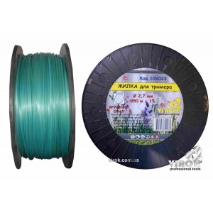 Жилка для тримера "Кручений ОВАЛ" TM VIROK : Ø= 2.7 мм, l= 350 м (бобіна)