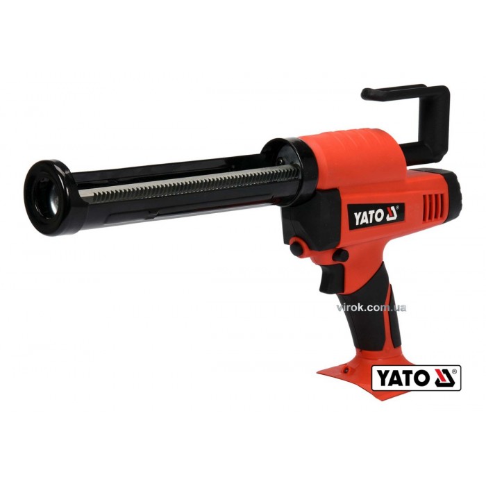 Пістолет для клеїв і герметиків акумул.YATO: Li-Ion 18В,для тюбів l=225мм,0.5-8мм/с(БЕЗ АКУМУЛЯТОРА)