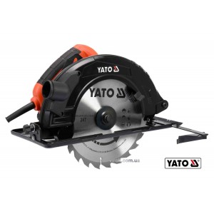 Пила дискова мережева YATO : P= 2.8 кВт, диск Ø=235x25.4x3 мм, кут 0-45°, гл.≤ 85мм [2/24]