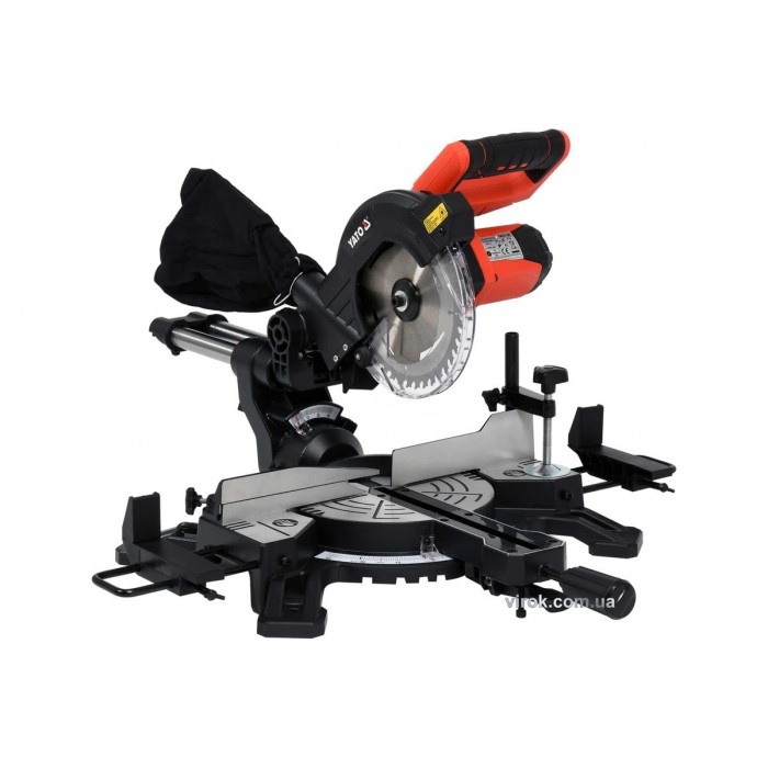 Пила торцьовальна акумуляторна YATO : Li-Ion 18 В, 4 АГод, диск Ø=185/30 мм, різ 0°/45°-51/35мм [1]