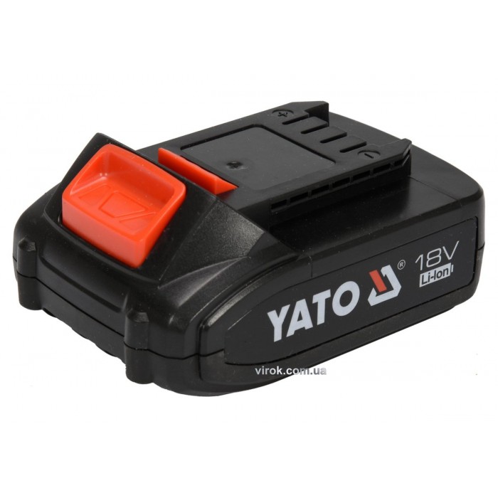Акумулятор Li-Ion YATO : 18 В, 2.0 А/Год, тривалість заряджання- 1 год(DW)