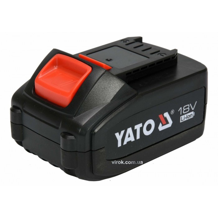 Акумулятор Li-Ion YATO : 18 В, 4.0 А/Год, тривалість заряджання- 2 год(DW)
