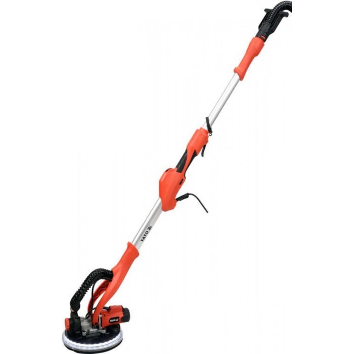 Шліфмашина для стін і стель на штанзі мережева YATO: 820Вт, диск Ø=225мм, макс. L=165см з пиловт.[2]