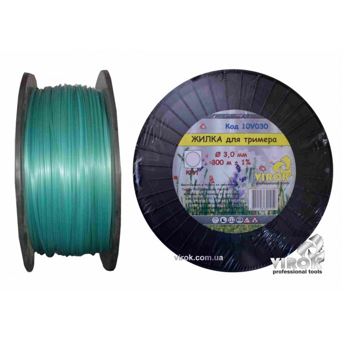 Жилка для тримера "КРУГ" TM VIROK : Ø= 3.0 мм, l= 300 м (бобіна)