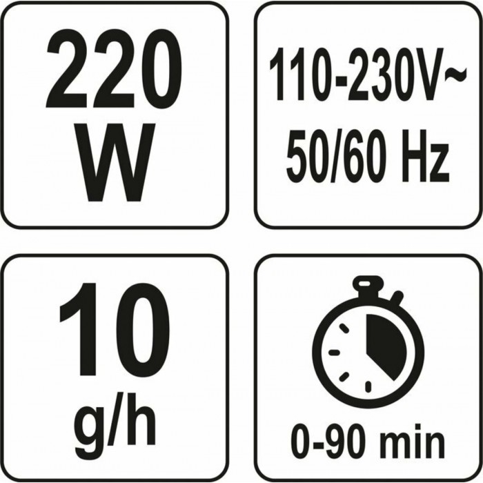 Генератор озону YATO мережевий 230В , 220 Вт, продукт.- 10 гр/год [4]