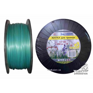 Жилка для тримера ТРИКУТНИК TM VIROK : Ø= 2.7 мм, l= 350 м (бобіна)