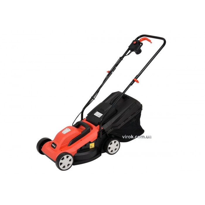 Газонокосарка на 4-х колесах електромережева YATO, 1300 Вт, обрізний діап. Ø= 33 см, ємн.- 30 л [1]