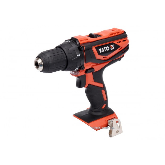 Шуруповерт-дриль акумуляторний YATO : 18V, Li-Ion, KM- 40 Нм, патрон Ø≤13 мм (БЕЗ АКУМУЛЯТОРА)