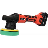 Полірувальна машина акумуляторна YATO  Ø= 150 мм/ М8, Li-Ion 18В, 3А/Г, ексцентр 1500-5000 об/х, [4]