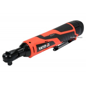Тріщатка ударна акумуляторна YATO : Li-Ion 12 В, 2 Агод, 3/8", 45 Нм + 4 торцеві головки [10]
