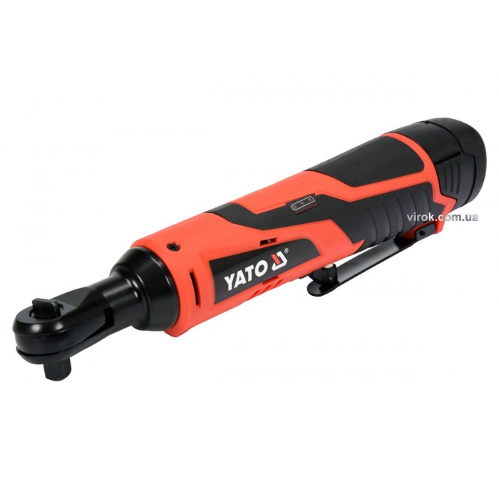 Тріщатка ударна акумуляторна YATO : Li-Ion 12 В, 2 Агод, 3/8", 45 Нм + 4 торцеві головки [10]