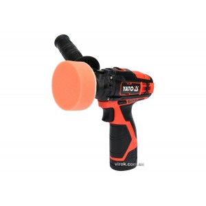 Полірувальна машина акумуляторна YATO  Ø= 80 мм Li-Ion 12В, 2 Агод, 2 режими,, шпинд. Ø=8мм [5]