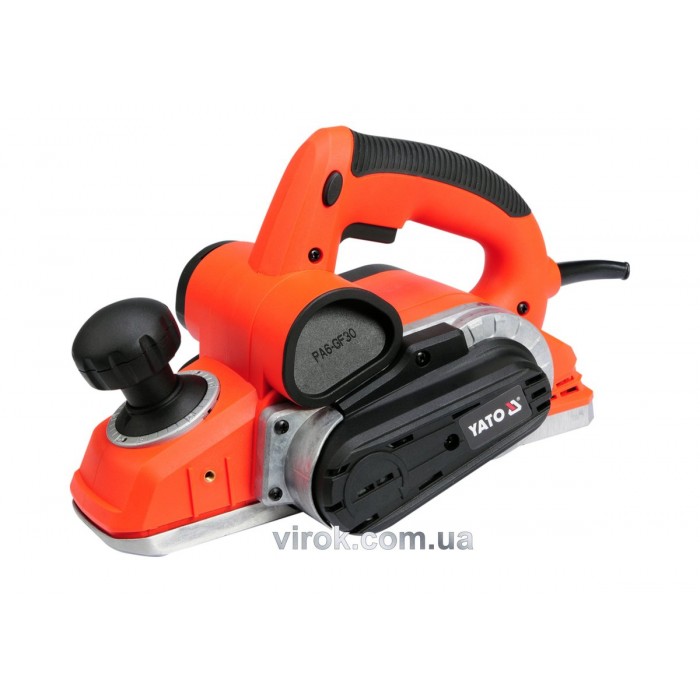 Рубанок електромережевий YATO : P= 1050 Вт, платформа b= 82 мм, глиб. струг. - 0-3 мм [4] DW